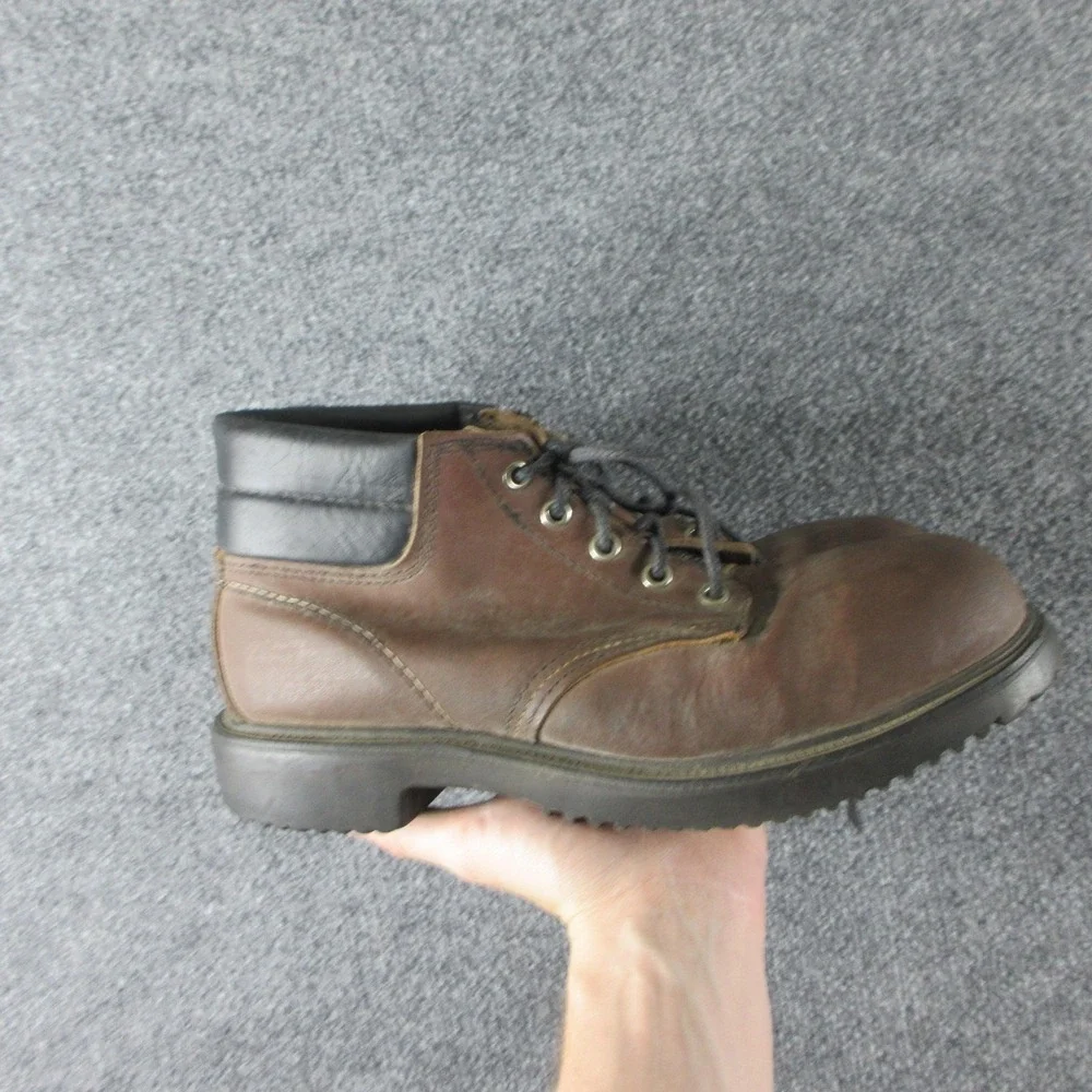 Red Wing Chukka Boots Mens Size 8.5? Brown Leather Lace Up Slip Resistant Work